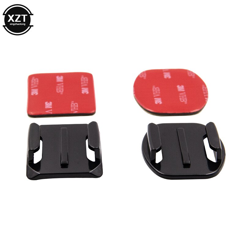 Platte Gebogen Base Mount En Zelfklevende Stickers Mount Voor Gopro Hero 8 7 5 Xiaomi Yi 4K Sjcam Sj4000 go Pro Gesp Helm Accessoire: D