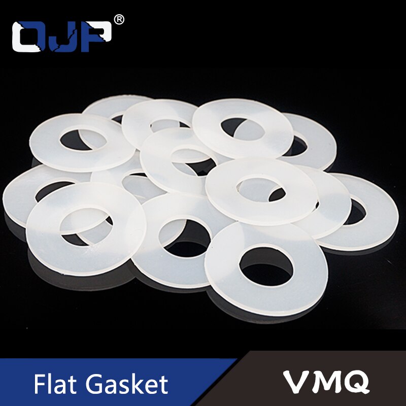 White translucent silicone flat gasket 20*44*2mm Silicone Rubber VMQ O-ring Washer Elasticity temperature resistance