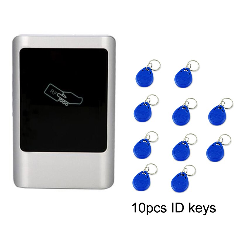 125KHz Waterproof Access Control Touch Metal Smart Keyless Lock Card Reader: AC reader 10 keys