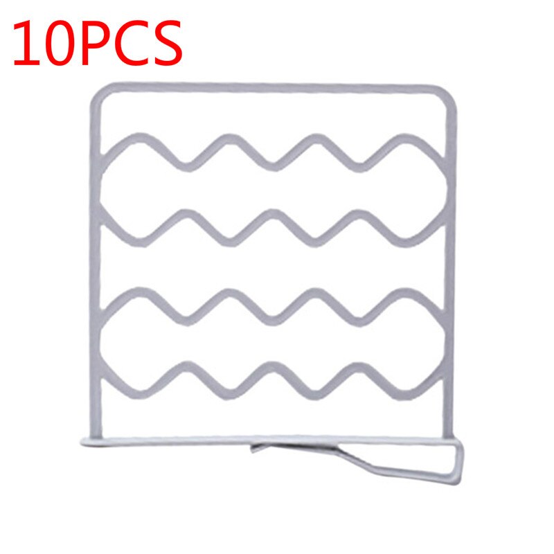10PCS Closet Shelf Dividers Wardrobe Partition Shelves Divider Clothes Wire Shelving Storage Holders Organizer Accessories Home: 10PCS Grey
