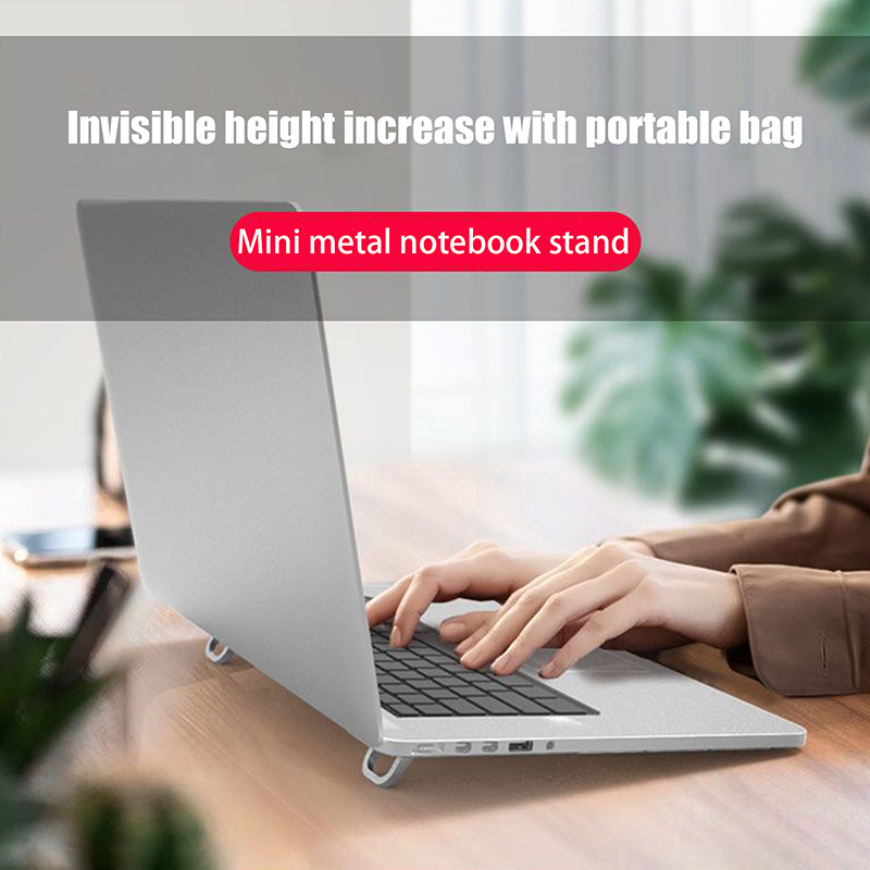 Verstellbarer, zusammenklappbarer Laptop-Ständer, Mini-Beine, ultradünn, tragbare Unterstützung für MacBook, Notizbuch, Kühlung, Halfter, Füße, unsichtbare Halterung