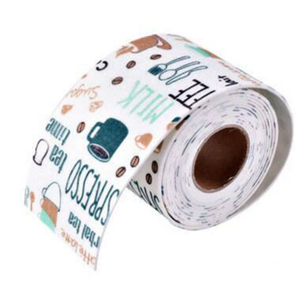Bathroom Shower Sink Bathtub Seal Tape White Bathroom Kitchen Self-adhesive Waterproof Wall Sticker Cartoon Tape: 6