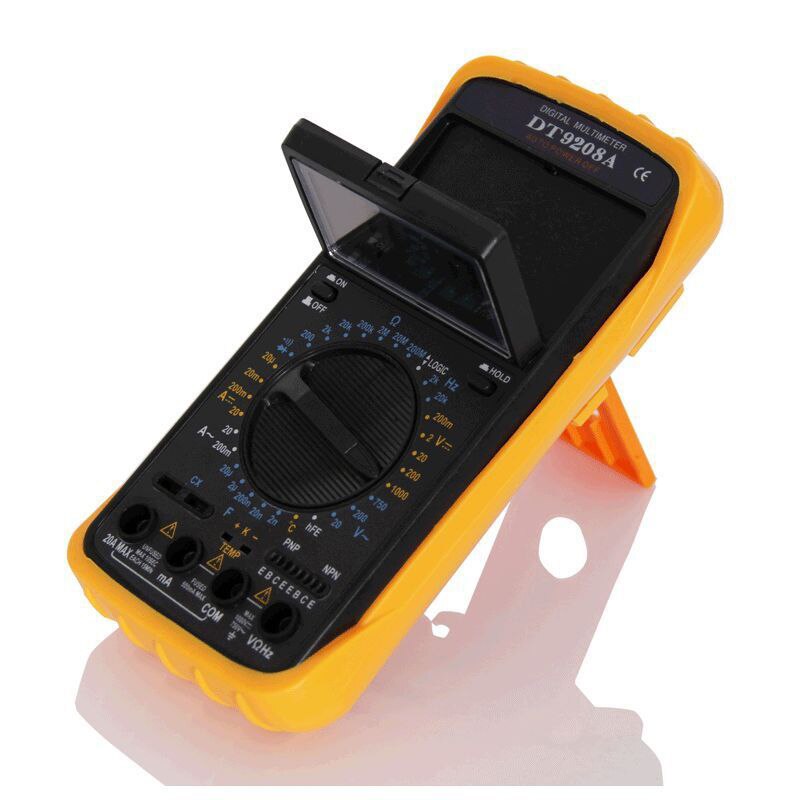 DT9208A Portable Multimeter LCD Digital Multimeter Ammeter Voltmeter Resistance Capacitance Testmeter Handheld