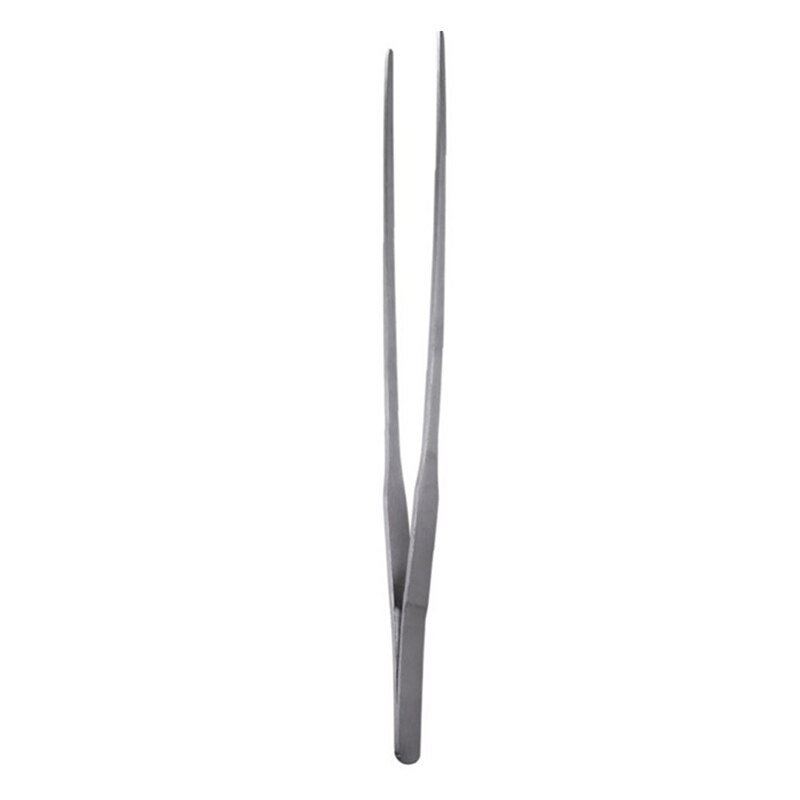 Tweezers Long Tongs Aquarium Cleaning Tools Stainless Steel Kitchen Barbecue Food Tongs Straight Home Tweezer Garden Supplies: A
