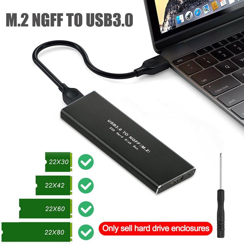 M.2 Ngff Ssd Sata Naar Usb 3.0 Aluminium Harde Schijf Opbergdoos Adapter