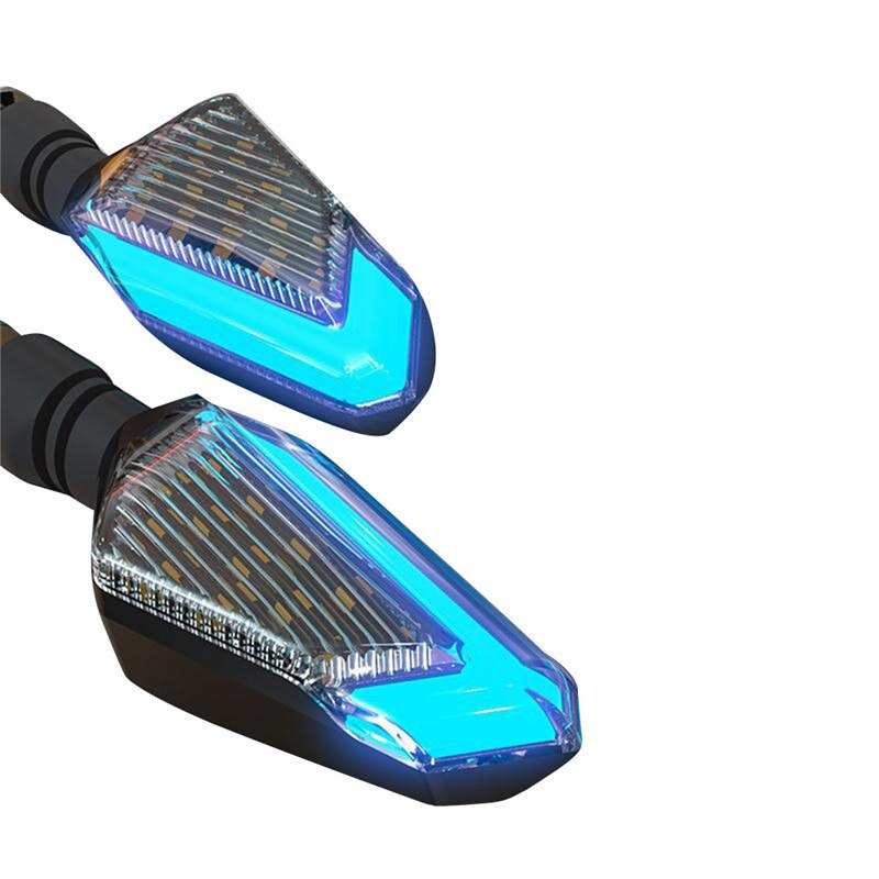 Universal Irregular Shape Motorcycle LED Warning Light Daytime Indicator Running Light Motorbike Night Driving Traffic Light: Blue