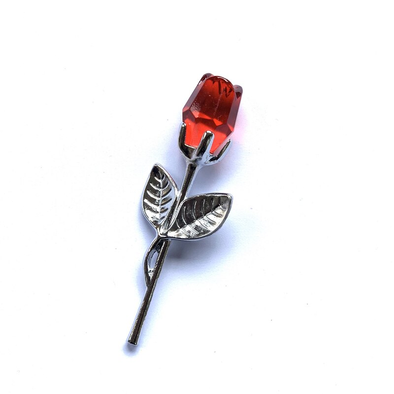1 stk bryllup valentines day krystallglass rose kunstig blomst valentine til kjæresten bryllup for gjest: 14- sølvrød