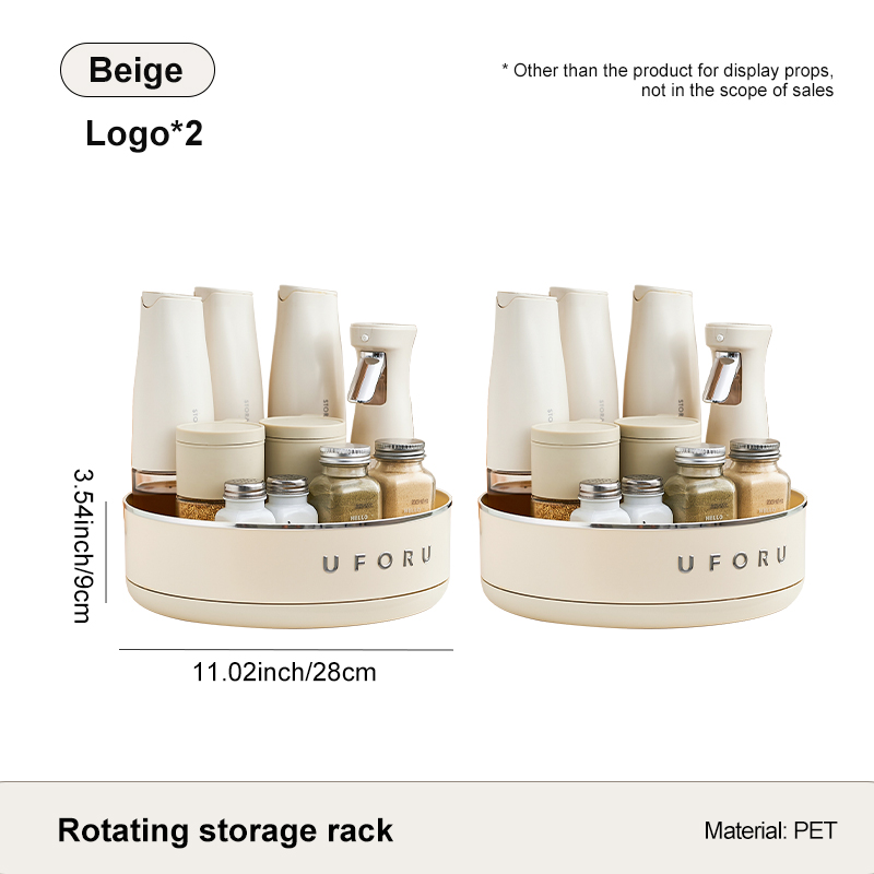 UFORU Multifunctional Adjustable Kitchen Rack, Large Capacity Condiment organizer boxPlastic Material Tabletop Fruit Platter: Dark Khaki