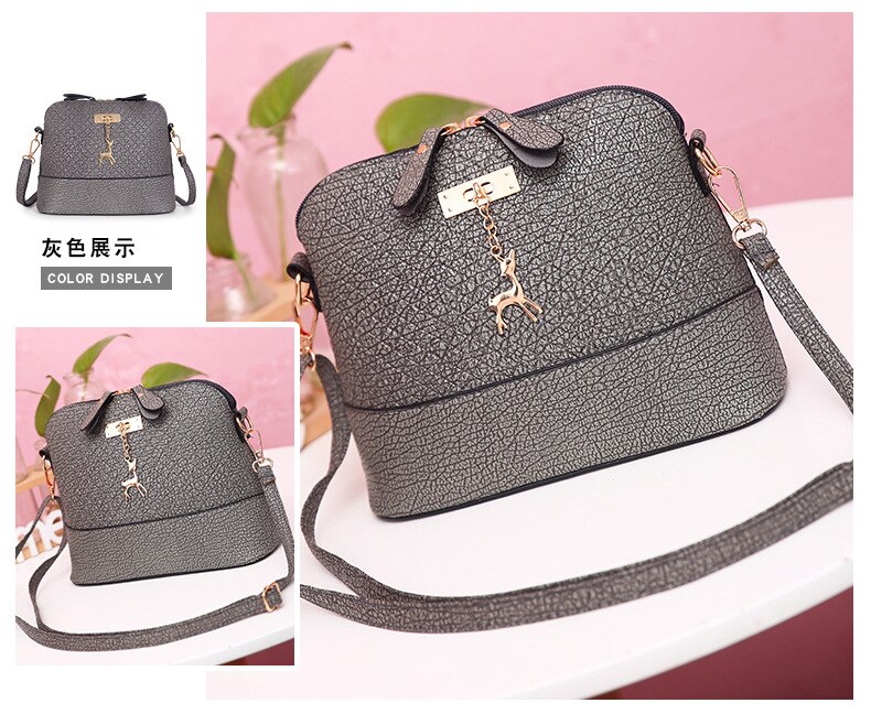 Bolsos de el de las mujeres mensajero bolso de bolso Mini juguete bolso con forma de concha de las mujeres bolsa de hombro bolso: 7