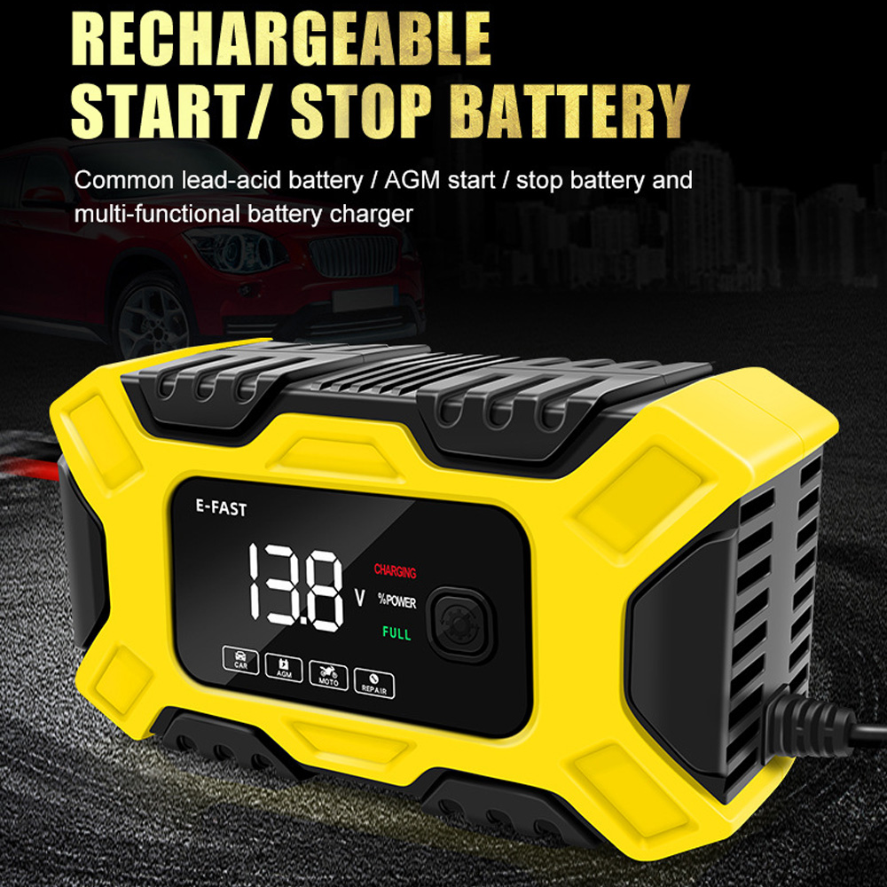 Bilbatterioplader 12v motorcykeloplader batterioplader reparationsoplader