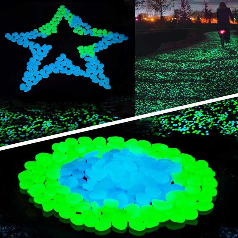 25/50Pcs Glow in the Dark Garden Pebbles Glow Stones Rocks for Walkways Garden Path Patio Lawn Garden Yard Decor Luminous stones