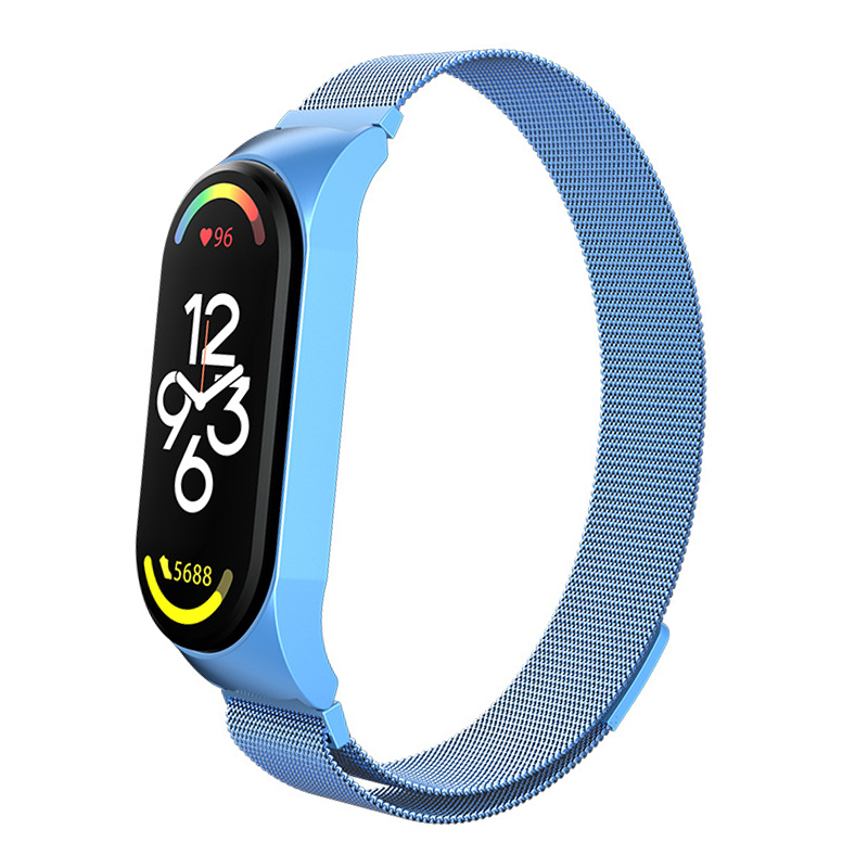 correa mi band 4 5 6 7, Milanese Loop para Xiaomi Mi Band 7, 6, 5 y 4, Correa de reloj de acero inoxidable, pulsera mi band 4, 6, 5, 3, 7 pro: M / Negro antiguo