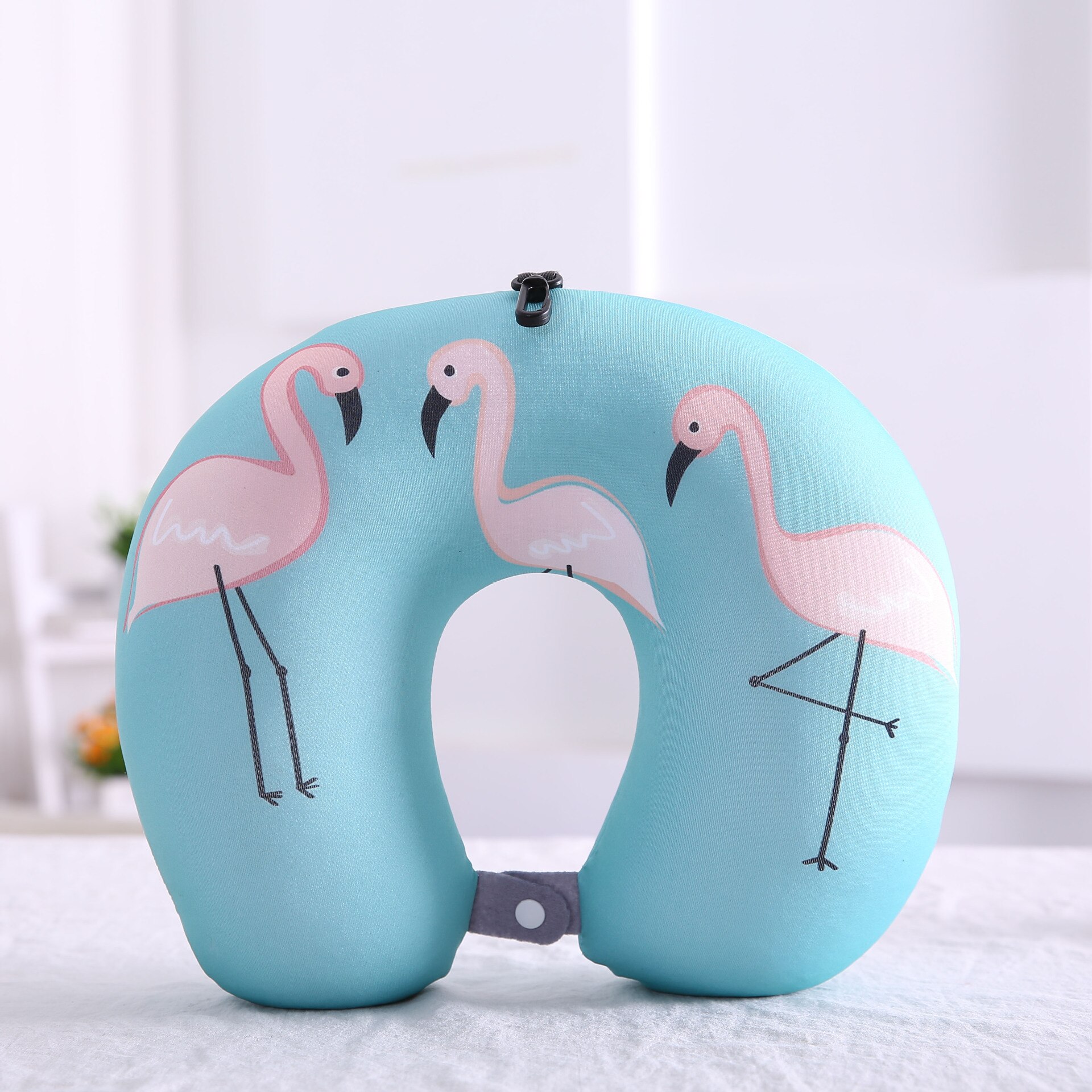 Flamingo U Shaped Travel Pillow Particles Neck Pillow Animal Printing Car Headres Super Soft Comfortable Pilow 32*32CM 1Pcs: COLOR 7