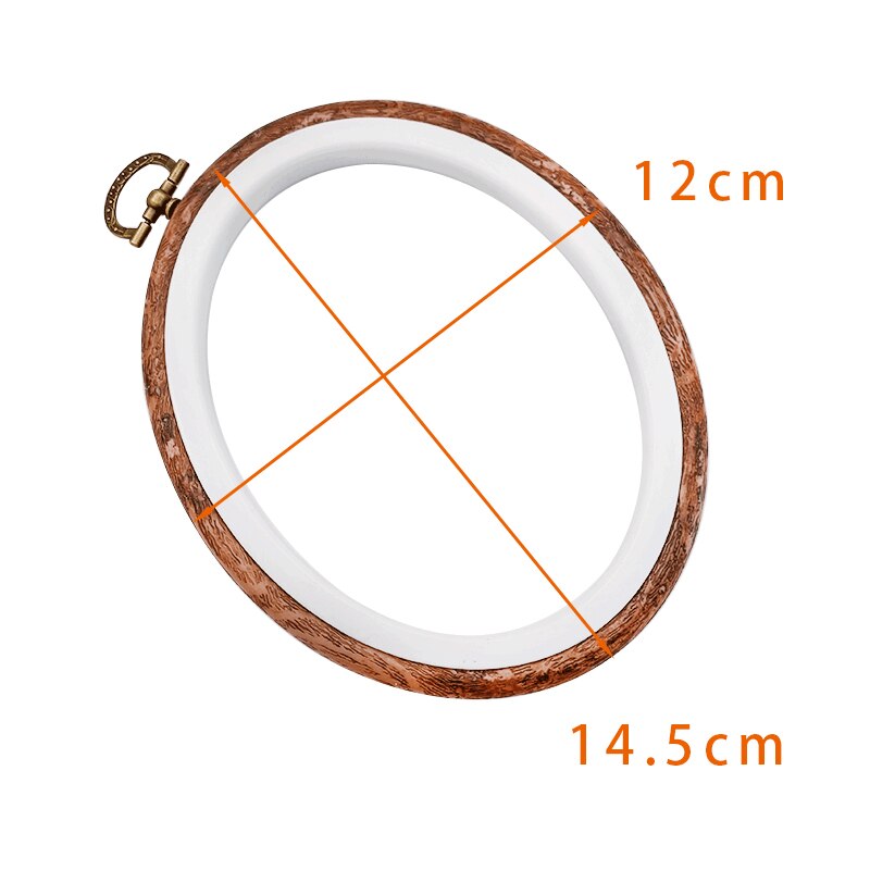 LMDZ Embroidery Circle Wood Hoop Circle Round Plastic DIY Art Craft Cross Stith Sewing Needwork Tools Flower Wreath Home Decor: Oval 12x14.5cm