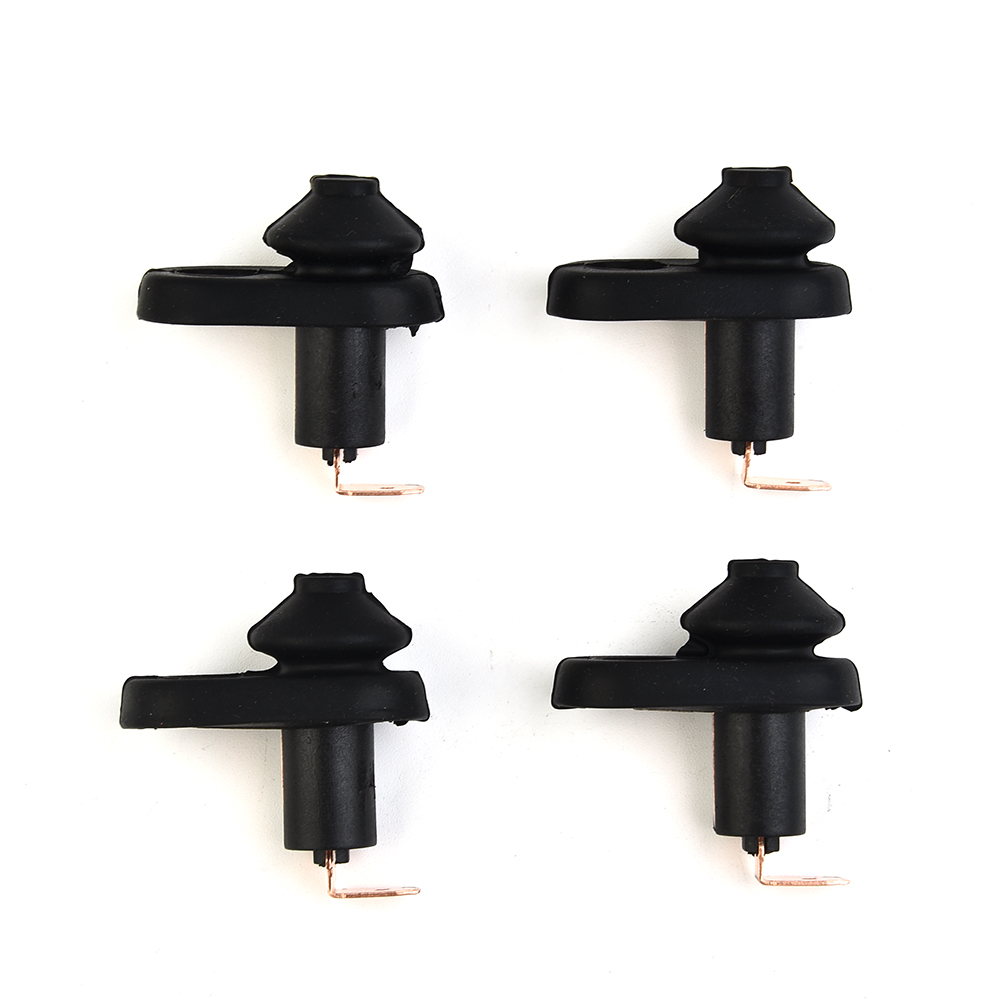 Lampe de porte intérieure de voiture noire universelle, bouton de véhicule, interrupteur d'éclairage de porte, 4 pièces