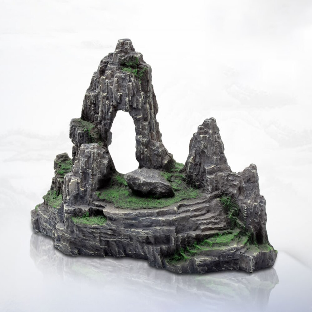 1 stuk aquarium stenen decoratie aquarium hars simulatie landschap berg aquarium decoratie aquarium accessoires