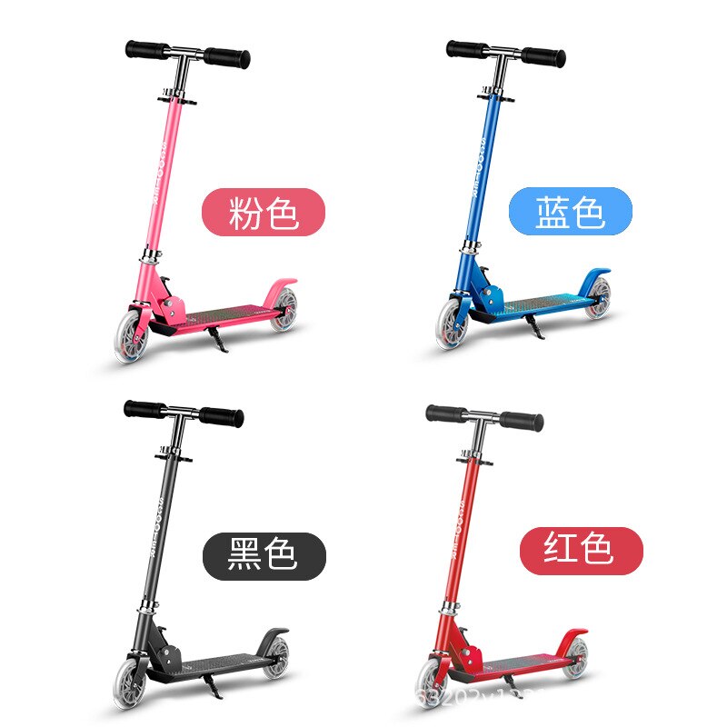 Two-Wheeled Scooter for Kids Lift Folding All Aluminum Kick Scooter Stunt Scooter Portable Kids Balance Scooter