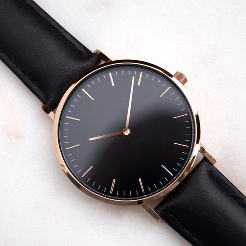 Luksusur dame læderur dame simpelt quartz armbånd armbåndsur dameur zegarek damski reloj
