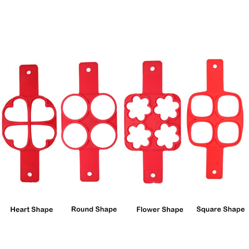 Pancake Egg Cooker Maker Nonstick Cooking Tool Round Heart Flower Square Shape Pan Flip Eggs Mold Kitchen Baking Accessories