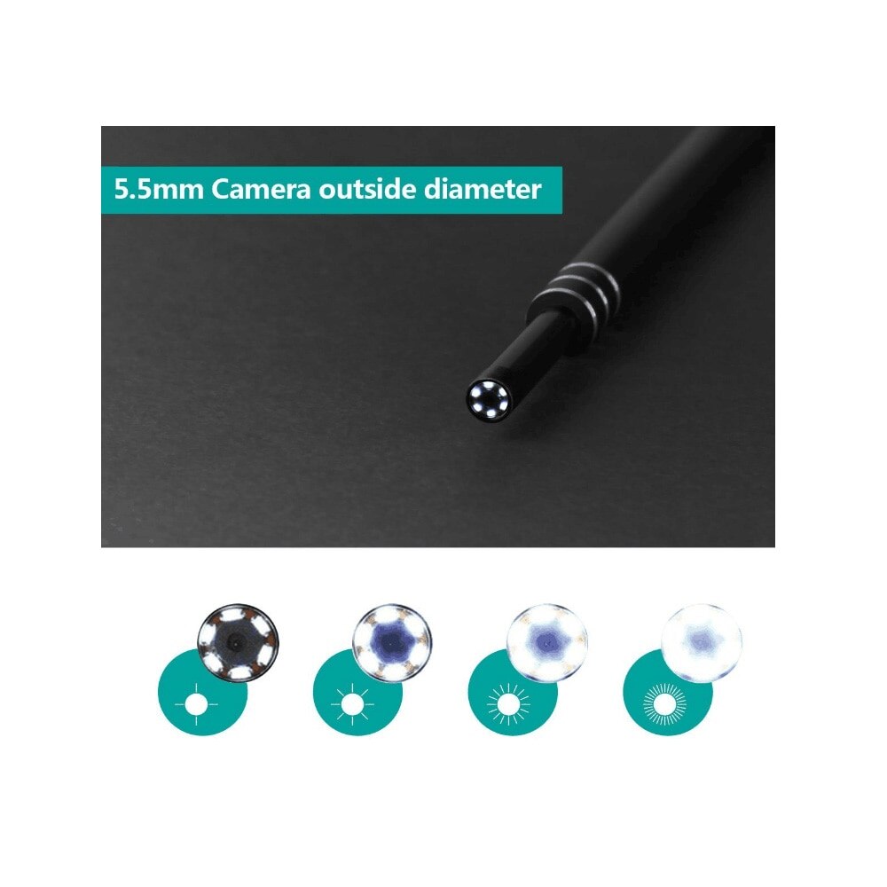 Household Ear Endoscope 300000 Pixels Waterproof Endoscope Camera With LED Lights For Checking Eardrum Mouth Throat Nose