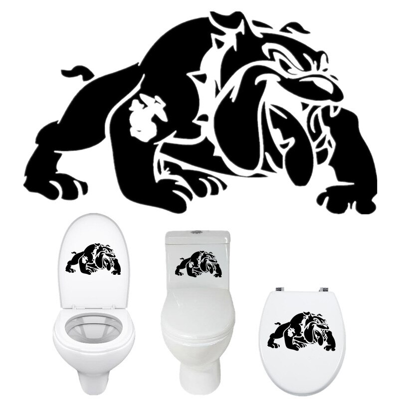 Naklejki na toaletę buldog francuski jeden kawałek wymienny wodoodporny obraz płyta winylowa PVC naklejki Dom dekoracja na WC samochód ścianę dekoracje