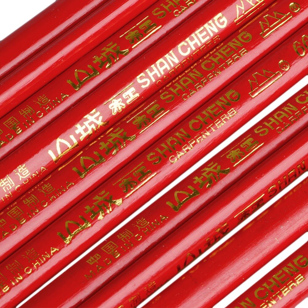 10x 175mm snickare pennor svart bly för diy byggare snickare träbearbetning