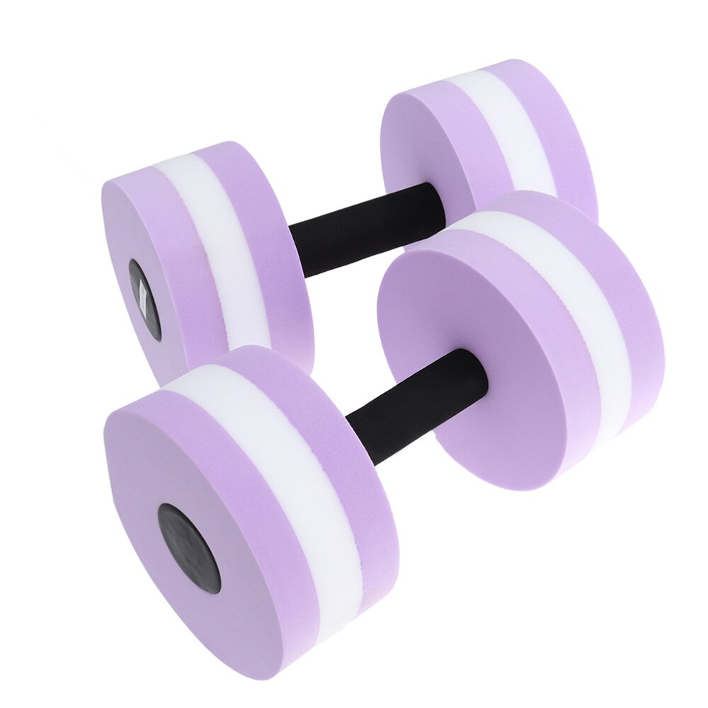 Aquatic Exercise Dumbells EVA Water Barbells Hand Bar For Water Resistance Aerobics (Blue & White)