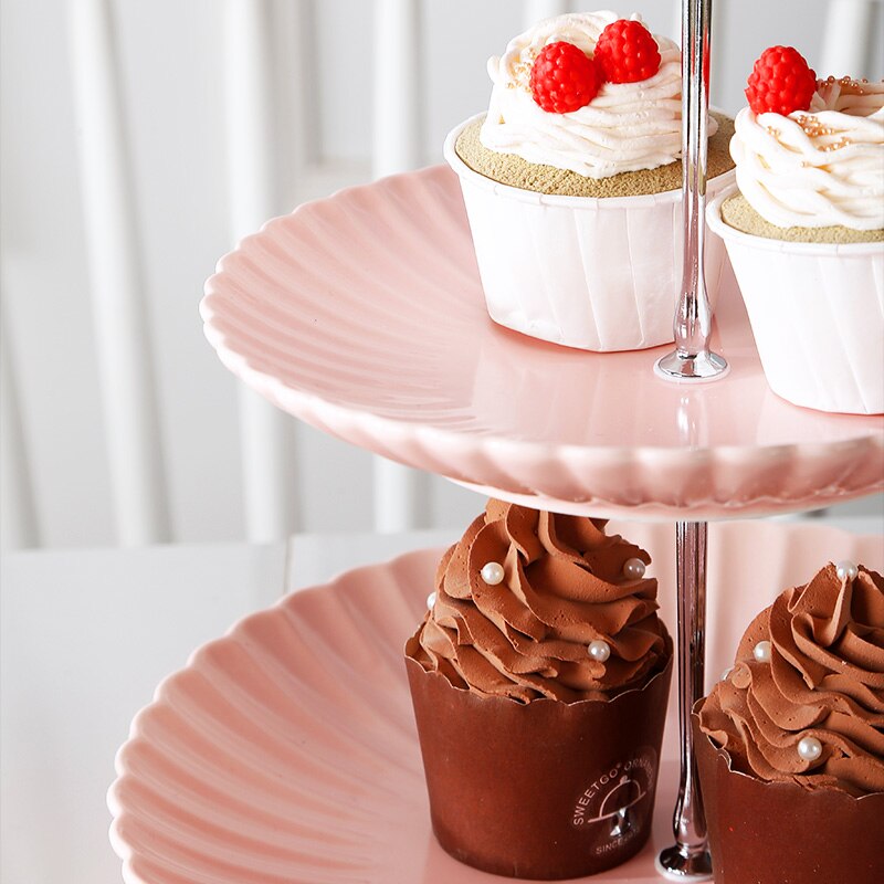 Nordic Ceramic Fruit Plate Three-layer Dessert Plate Cake Plate Multi-Layer Pastry Plate Candy Tray Shelf