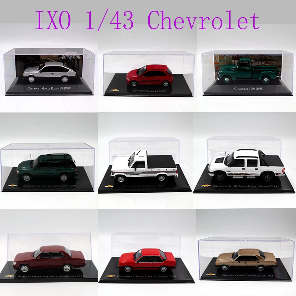 IXO 1:43 Diversi Anni e Stili Chevrolet Chevette Monza/Amazona/Kadett Hatch/opala/Vectra/Celta/Giocattoli Modellini Auto Modelli