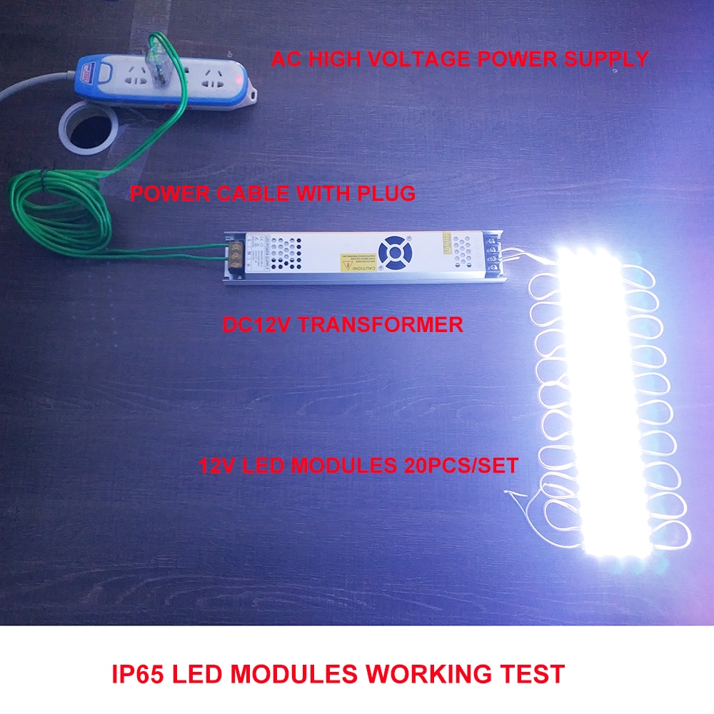 Led Modules Rohs 20 Stks/partij 12V Waterdichte IP65 1.5W 3 Leds/Pcs Led Module Verlichting Voor Teken reclame Uithangbord Backlight