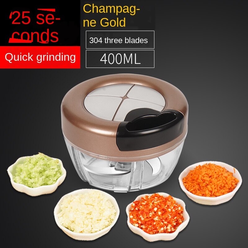 Manuell 3 kniv multifunktionell grönsakshackare köttkvarn vitlöksmixer köksredskap kök: C