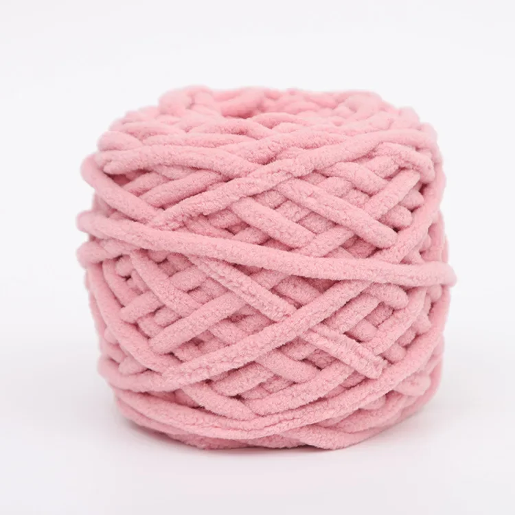 100g/bal Chenille Breigaren Zacht Ijs Strip Lijn Katoenen Garen DIY Wol Garen voor Hand Breien Sjaal dikke Wol: Ivoor