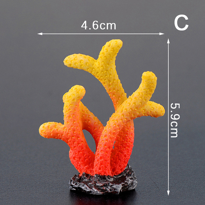Decoración de pecera de Coral Artificial, emulador de estrella de mar, paisaje de arrecife de resina, decoración de Acuario, artesanía, Decoración de mesa, 1 unidad: Negro