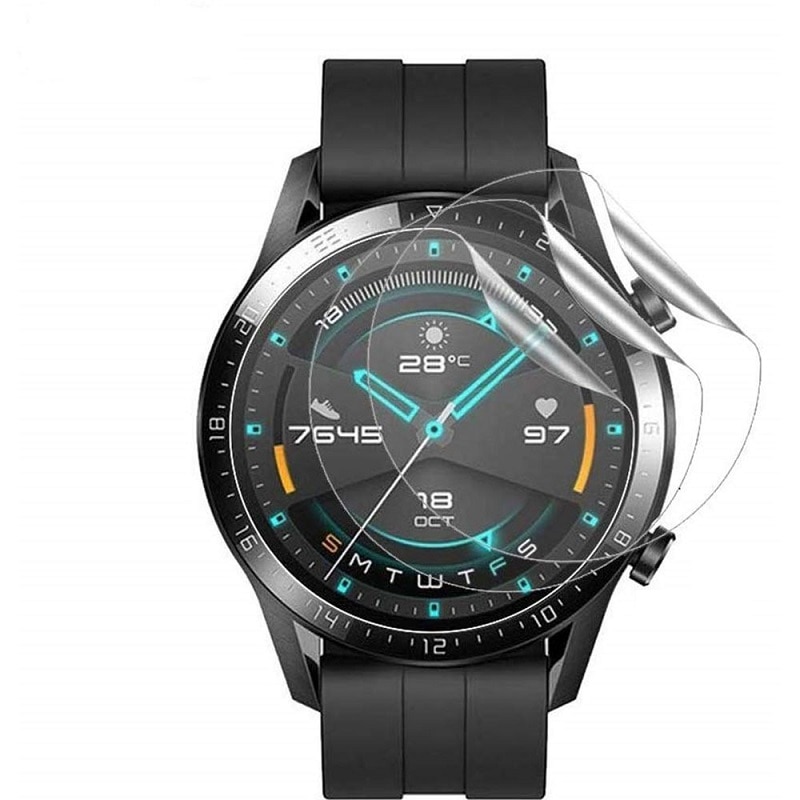 1/2Pc Tpu Hydrogel Zachte Transparante Screen Bescherming Film Voor Huawei Horloge GT2 46Mm Smart Horloge Beschermende accessoires Gt 2e