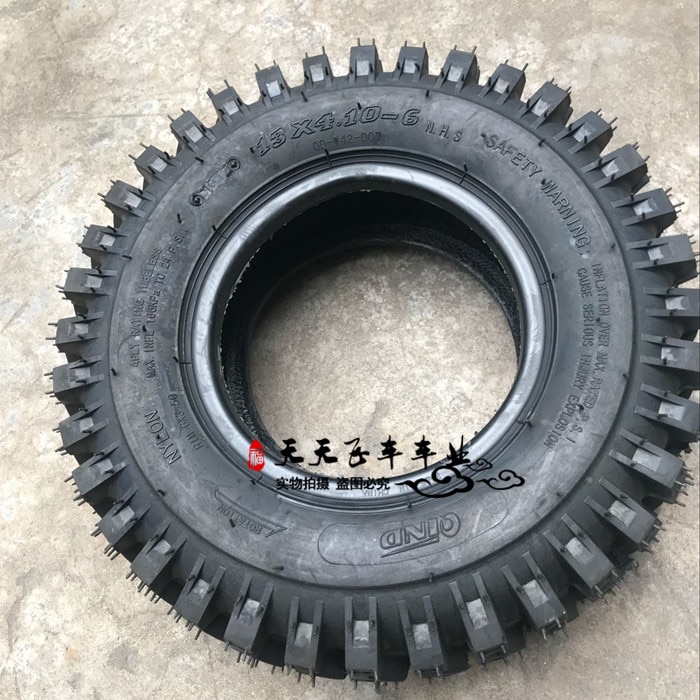 Snøfeier dekk 13 x 4.10-6 strandbil slangeløse dekk kart golf dekk 6- tommers vakuum dekk