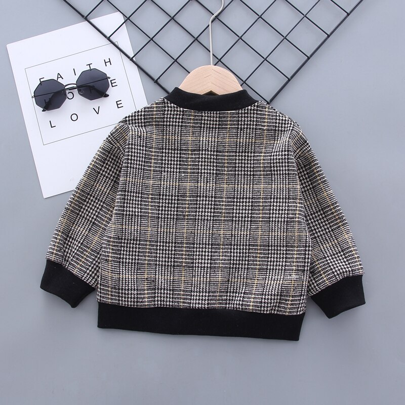 FOCUSNORM Autumn Winter Kids Boys Coat Tops Long Sleeve Single Breasted Causal Sports Jacket