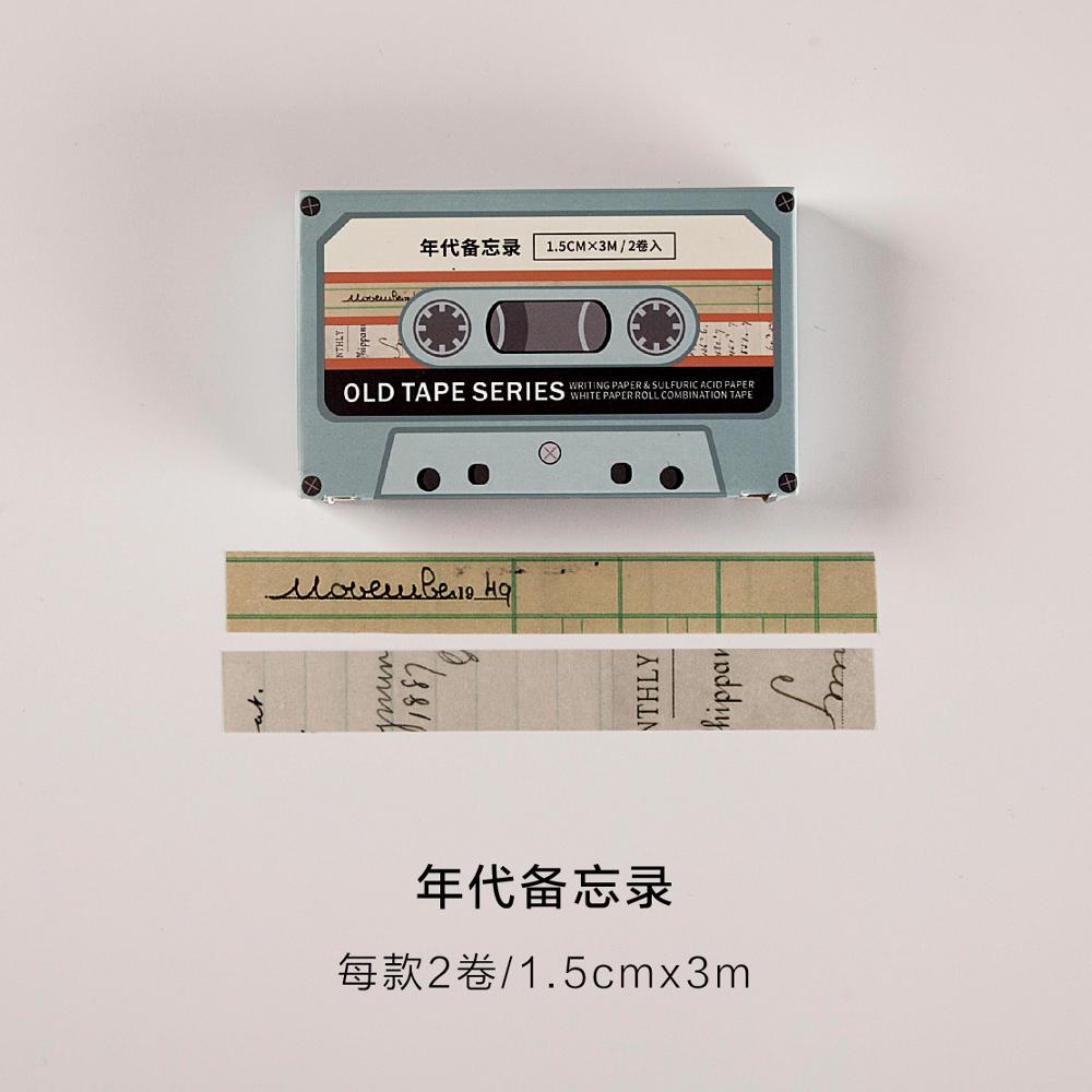 Old tape Writable Washi Tape Set Diy Masking Tape Cute Stickers School Suppliers Stationery Presented Craft Label Sticker: 5