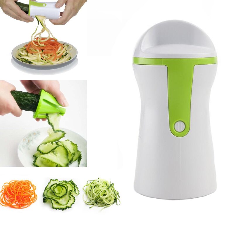 Wonderlife Portable Spiralizer Vegetable Slicer Handheld Spiralizer Peeler Stainless Steel Spiral Slicer for Potatoes