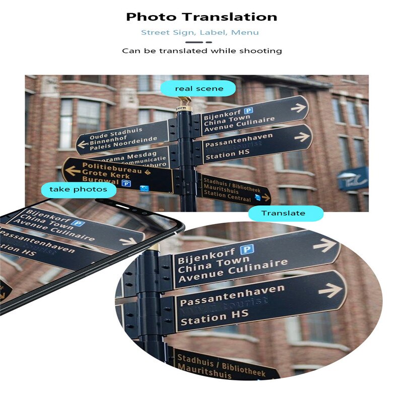Bluetooth APP IOS Android Translator 72 Multi-Languages Smart Translator Instant Voice Text APP Photograph Translaty Translator