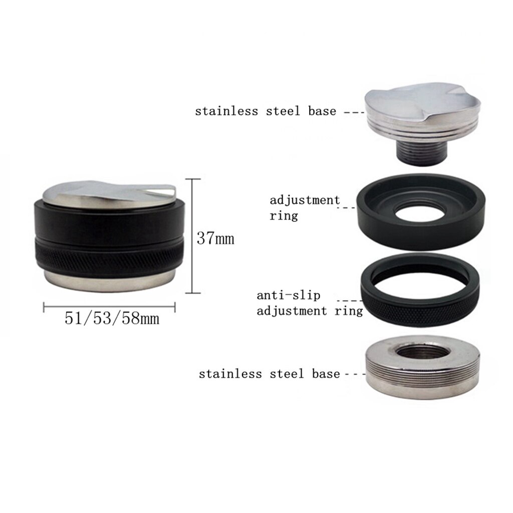 51/53/58mm Mini Coffee Machine Tamper 3 Angled Slopes Stainless
