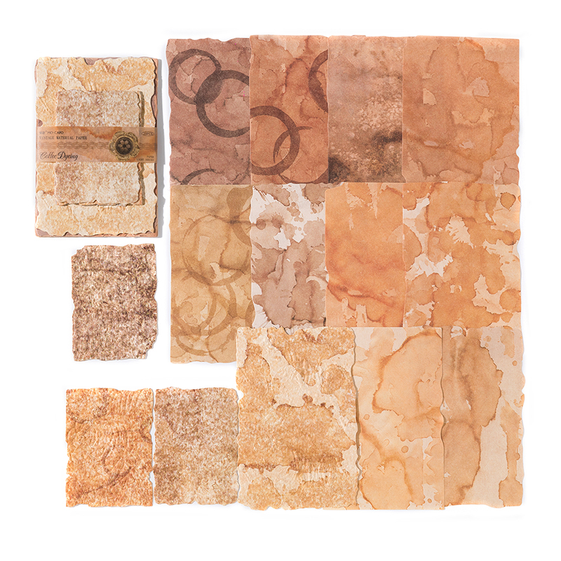 Papel de textura Vintage para álbum de recortes, materiales de Collage, decoración, diario de chatarra, estética, papelería, 28 unids/lote por paquete