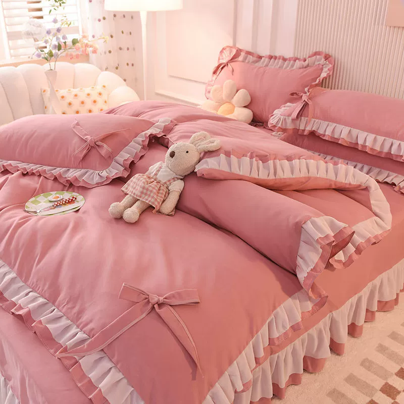 Homewish Girly Bow Dekbedovertrek Dubbele Preppy Initial Letter X