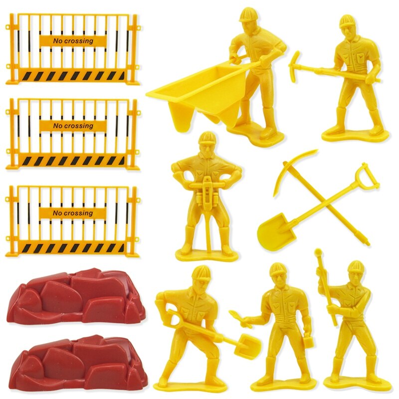 31Stck Trägheit Ingenieurwesen Fahrzeug Feuer Lkw mit freundlicher Spiel matt Straße Zeichen Hängen Turm Zubehör einstellen freundlicher spielzeug