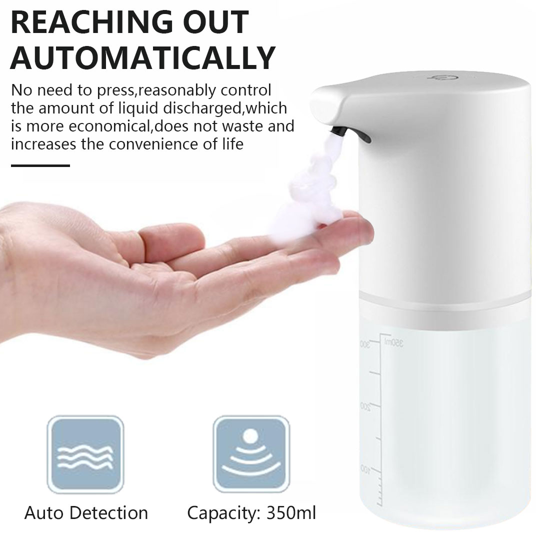350ml berøringsfri automatisk sæbedispenser usb opladning smart skum maskine infrarød sensor