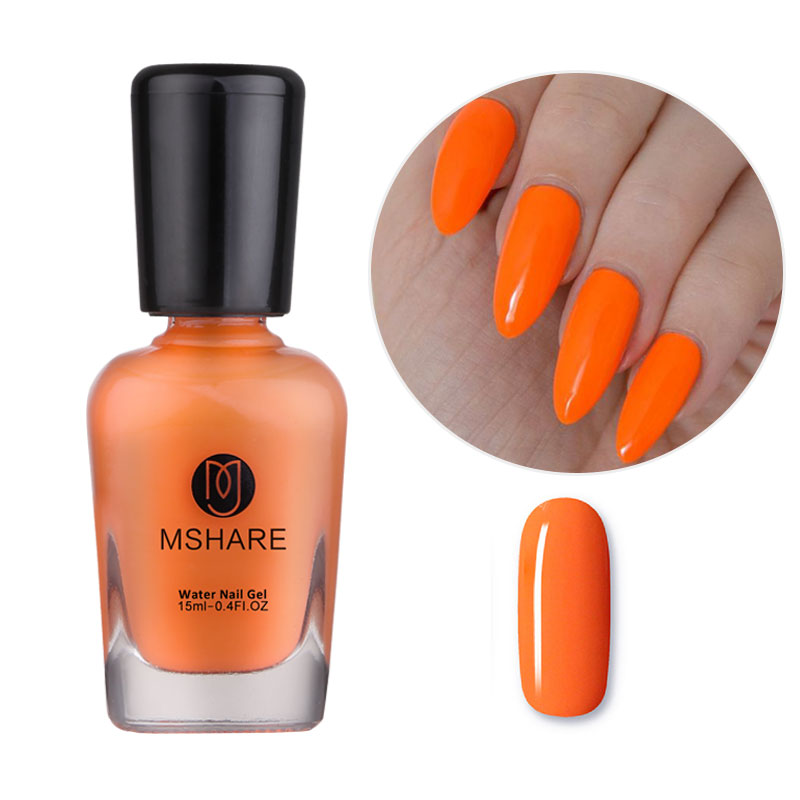 Mshare Oranje Neon Nagellak Zonder Nail Dryer Air Droog