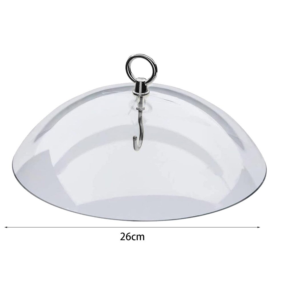 Hanging Bird Feeder Protective Cover Hummingbird Feeder Rain Cover Protection Mealworm Feeder Baffle for Home: Transparent