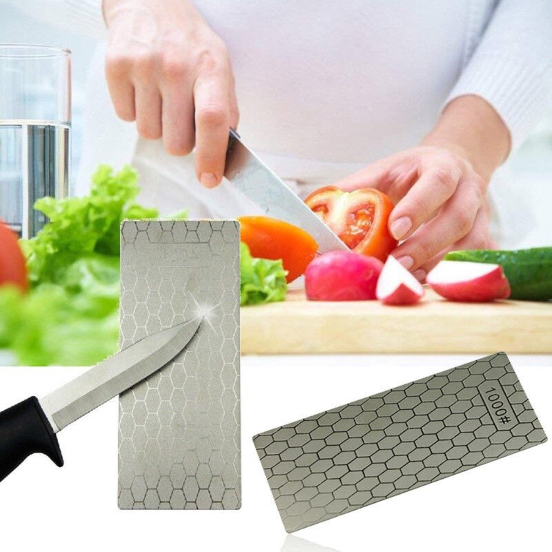 Diamond Sharpening Stone Knives Diamond Plate 400 or 1000 Thin Whetstone Knife Sharpener Grinder Honing Tools