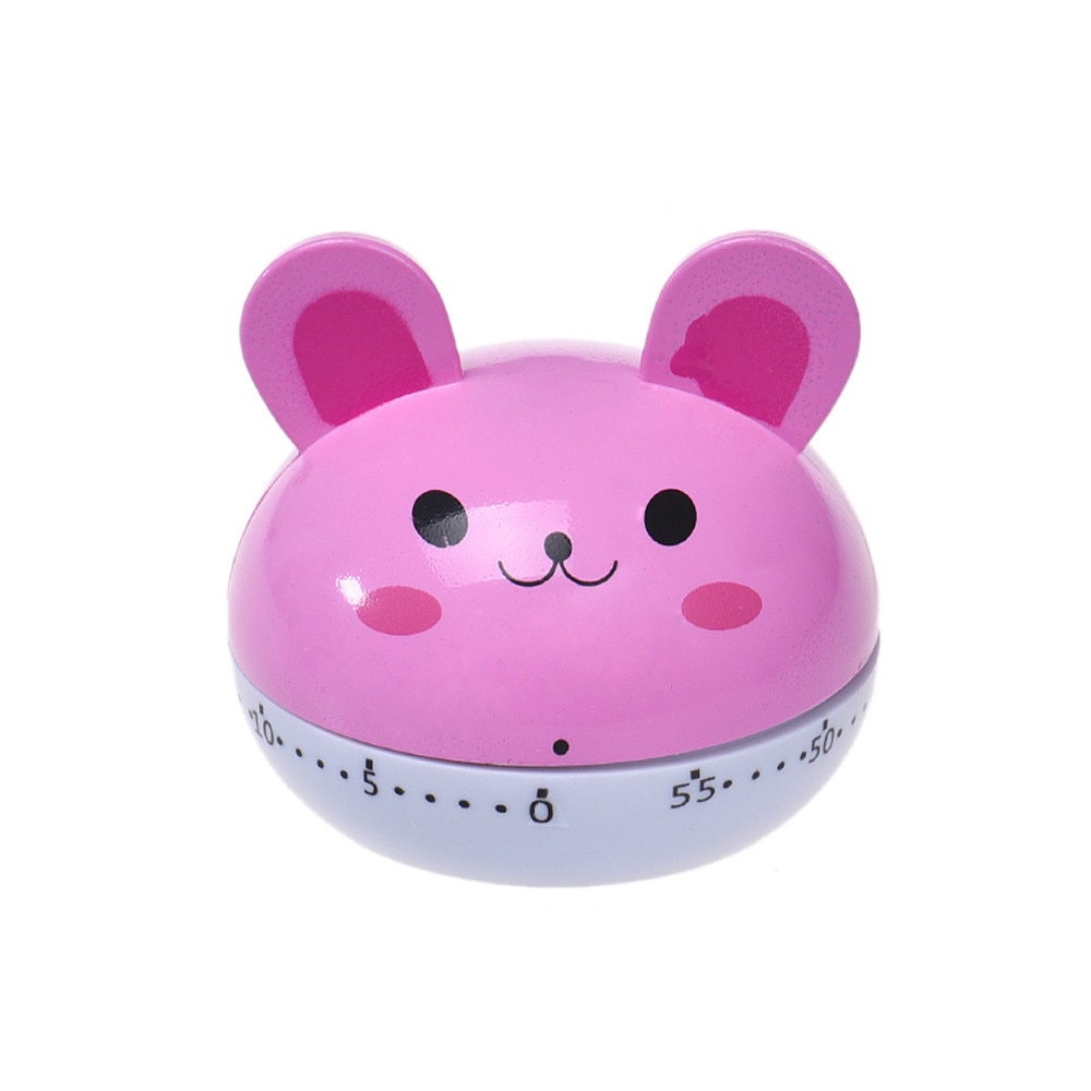 Kitchen Timer 60 Minutes Cute Fruit Animal Plastic Mechanical Cooking Timer Reminder Temporizador Cocina Kitchen Countdown Clock