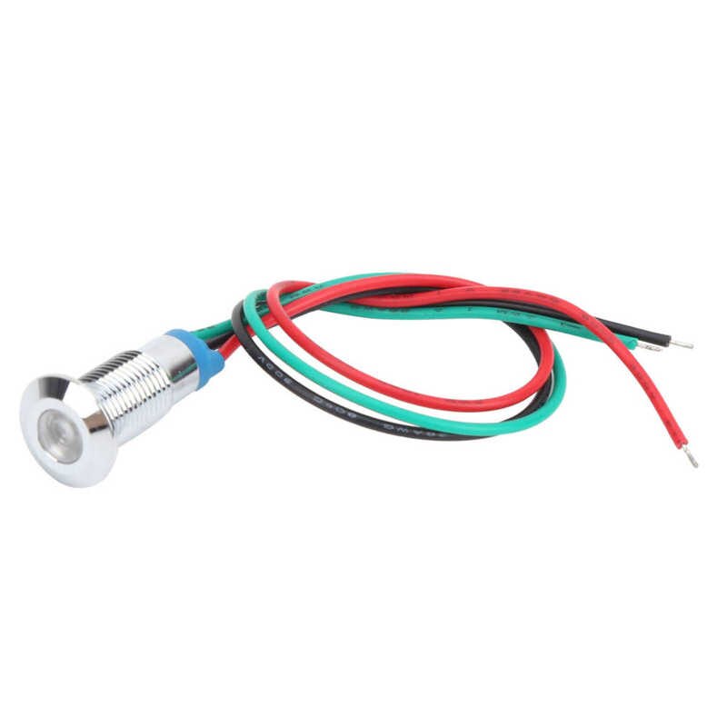 Produktbild von 4er-Set Vorverdrahtete Runde LED-Anzeigen – 10 Mm, 3–6 V, IP67, Gemeinsame Kathode, Rot/Gelb, Wasserdicht