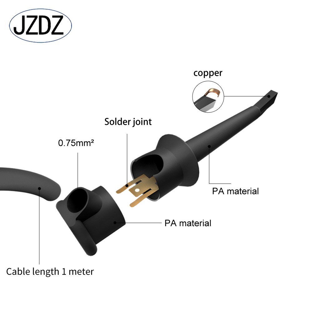 JZDZ 10pcs Test Hook Clip Test Probe For Electronic Testing Mini Grabber PA Connector DIY tools accessories J.30007